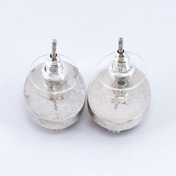 Vintage Sterling Silver 925 Brown Faceted Smoky Quartz Stud Earrings - Picture 7 of 9